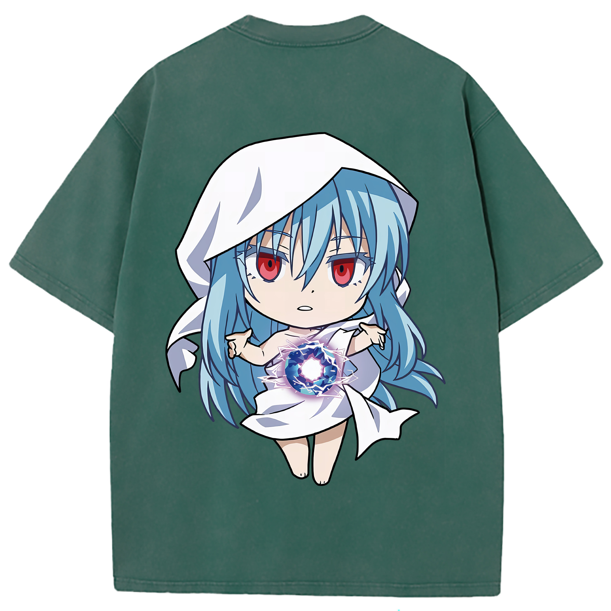 （画像用） 転スラ Regarding Reincarnated to Slime 綿100% ヴィンテージ風 半袖Tシャツ（背面プリント）